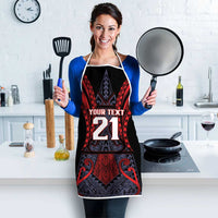Custom New Zealand Apron Maori Kiwiana Pattern Tukutuku Motif