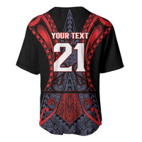 Custom New Zealand Baseball Jersey Maori Kiwiana Pattern Tukutuku Motif LT9 - Polynesian Pride