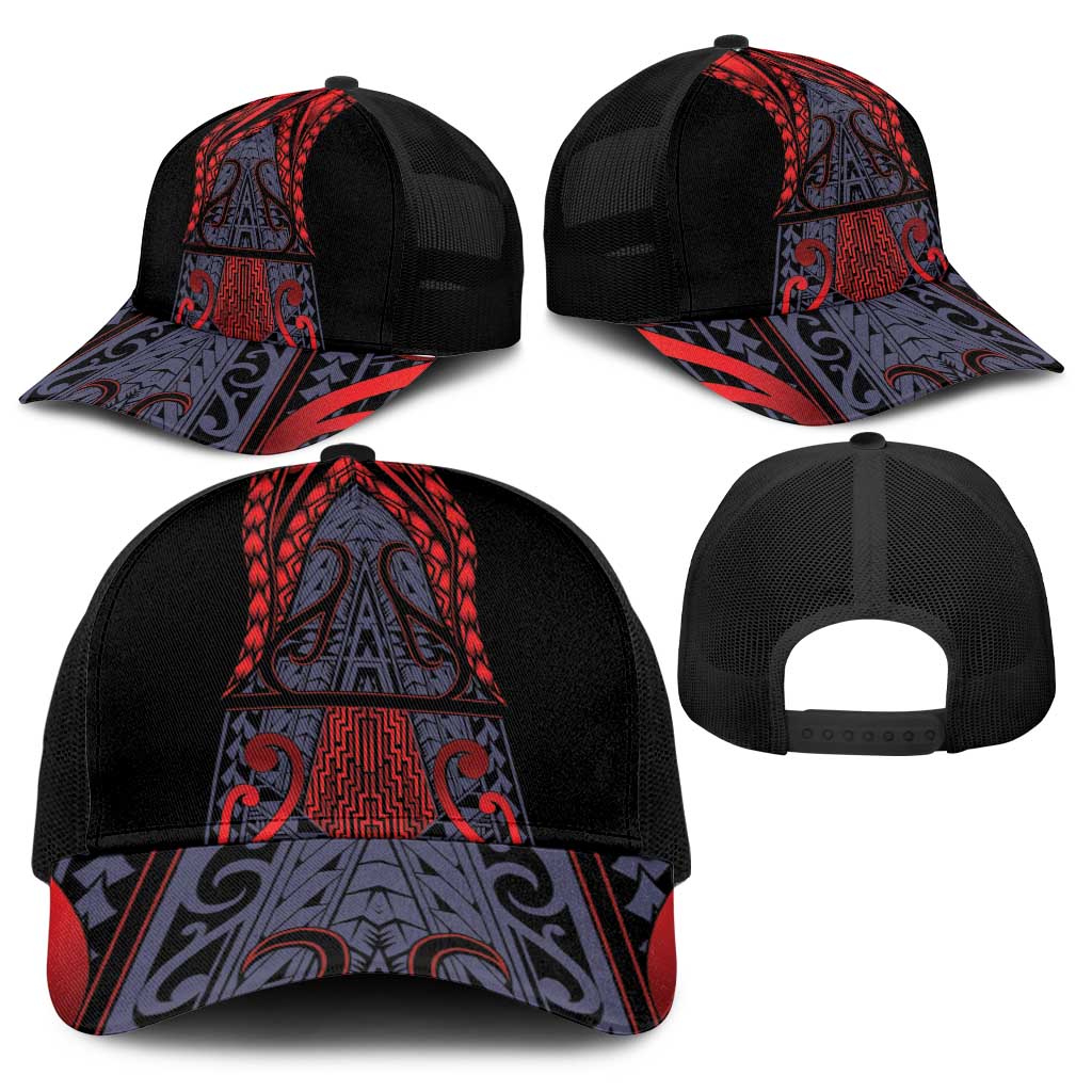 New Zealand Baseball Net Cap Maori Kiwiana Pattern Tukutuku Motif