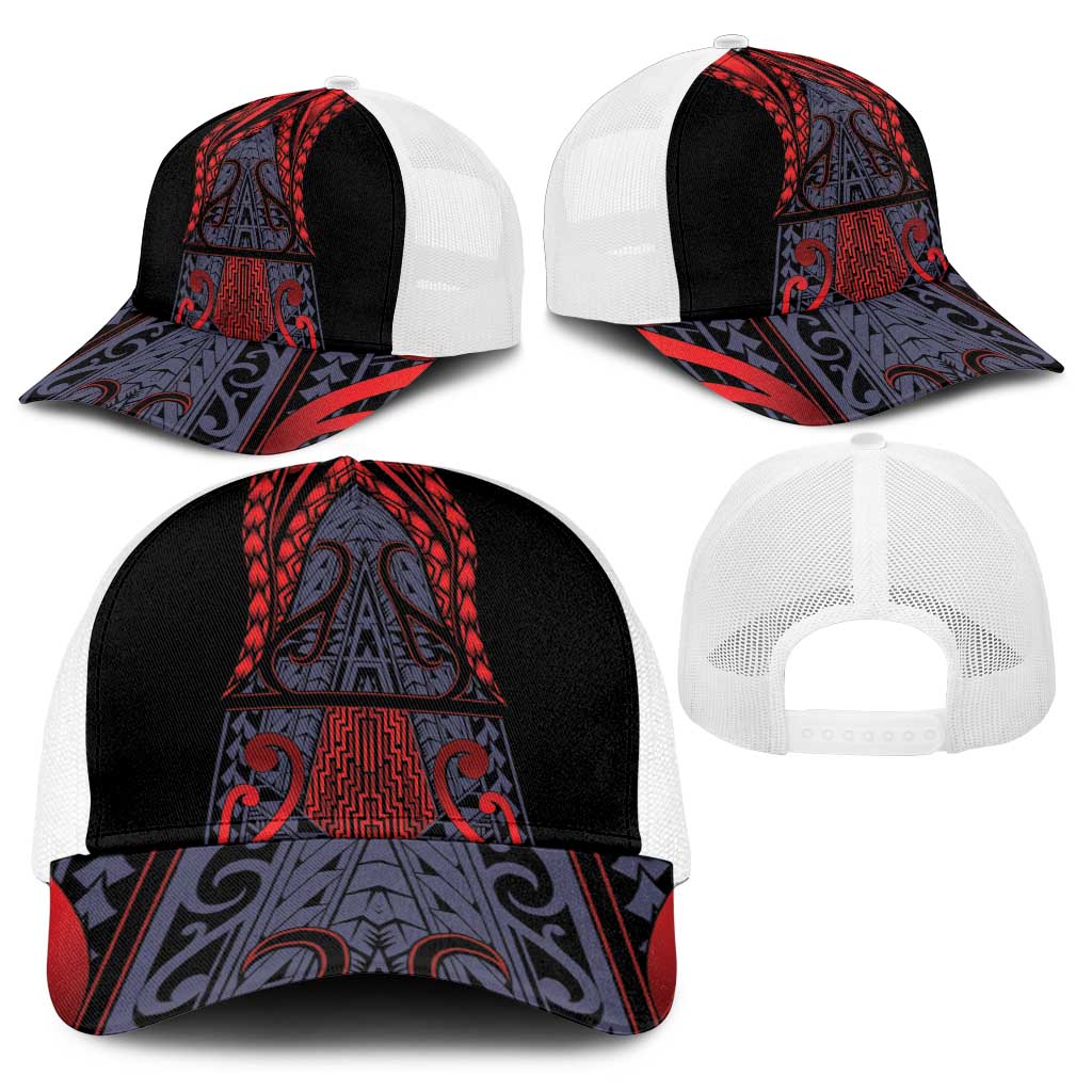 New Zealand Baseball Net Cap Maori Kiwiana Pattern Tukutuku Motif