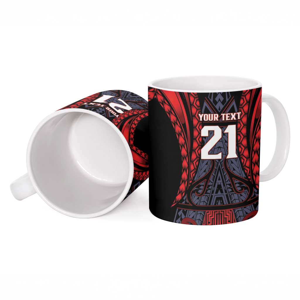 Custom New Zealand Ceramic Mug Maori Kiwiana Pattern Tukutuku Motif LT9 - Polynesian Pride
