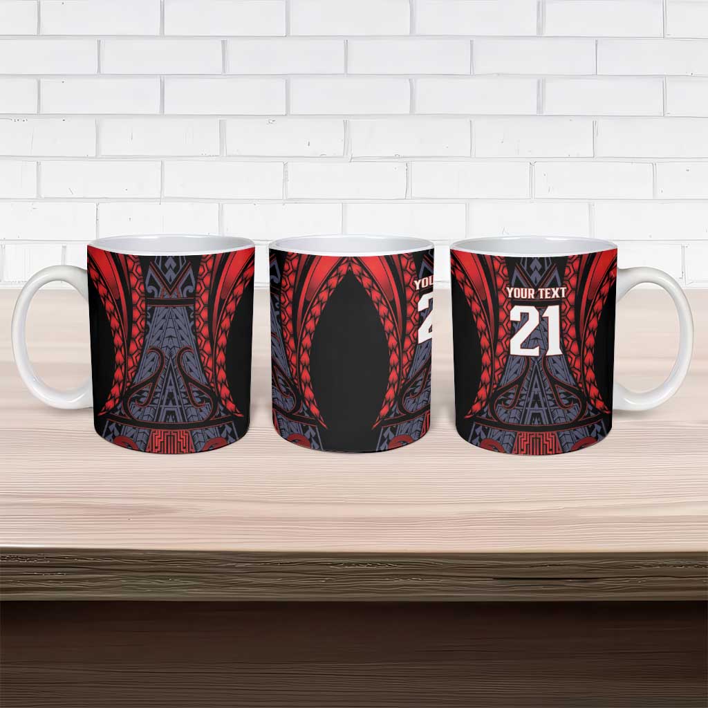 Custom New Zealand Ceramic Mug Maori Kiwiana Pattern Tukutuku Motif LT9 - Polynesian Pride