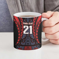 Custom New Zealand Ceramic Mug Maori Kiwiana Pattern Tukutuku Motif LT9 - Polynesian Pride