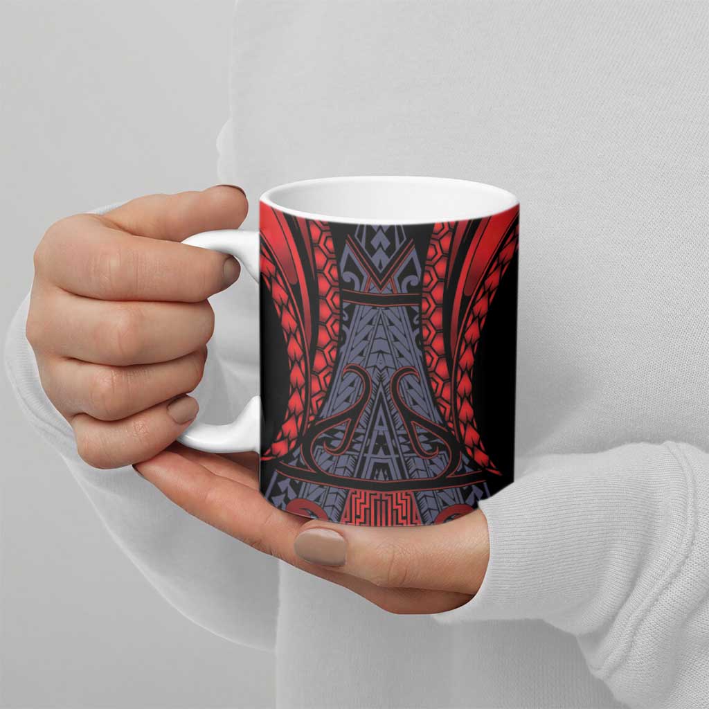 Custom New Zealand Ceramic Mug Maori Kiwiana Pattern Tukutuku Motif LT9 - Polynesian Pride