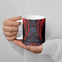 Custom New Zealand Ceramic Mug Maori Kiwiana Pattern Tukutuku Motif LT9 - Polynesian Pride
