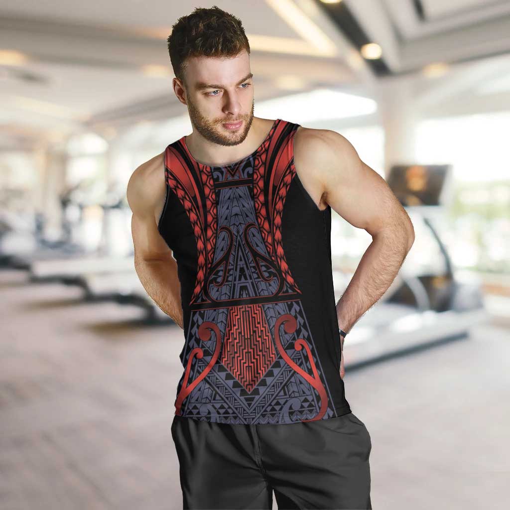 Custom New Zealand Men Tank Top Maori Kiwiana Pattern Tukutuku Motif