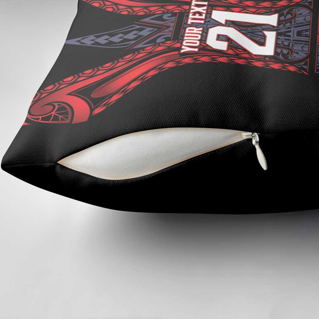 Custom New Zealand Pillow Cover Maori Kiwiana Pattern Tukutuku Motif