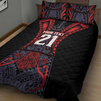 Custom New Zealand Quilt Bed Set Maori Kiwiana Pattern Tukutuku Motif