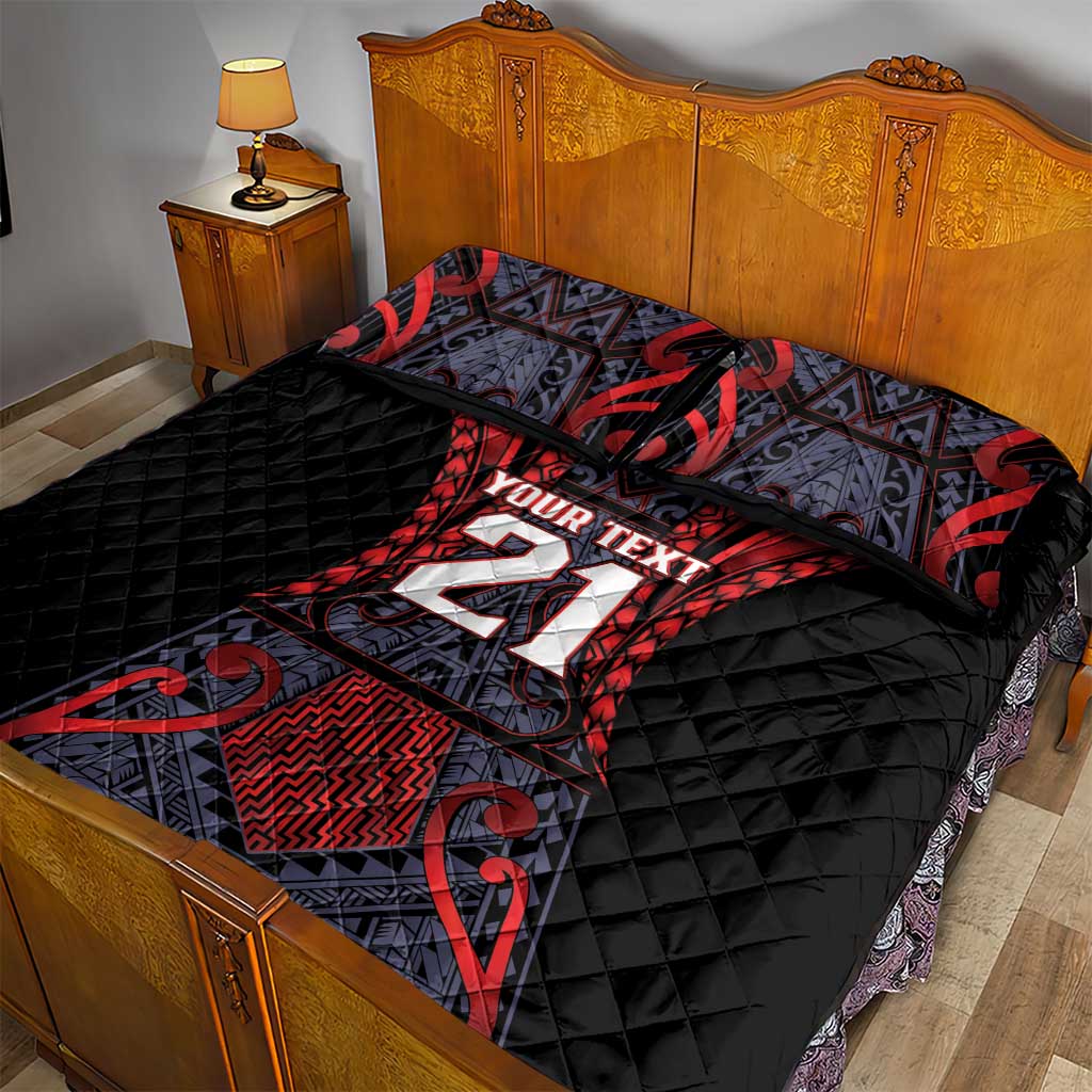 Custom New Zealand Quilt Bed Set Maori Kiwiana Pattern Tukutuku Motif