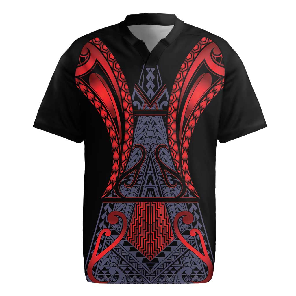 Custom New Zealand Rugby Jersey Maori Kiwiana Pattern Tukutuku Motif LT9 Red - Polynesian Pride