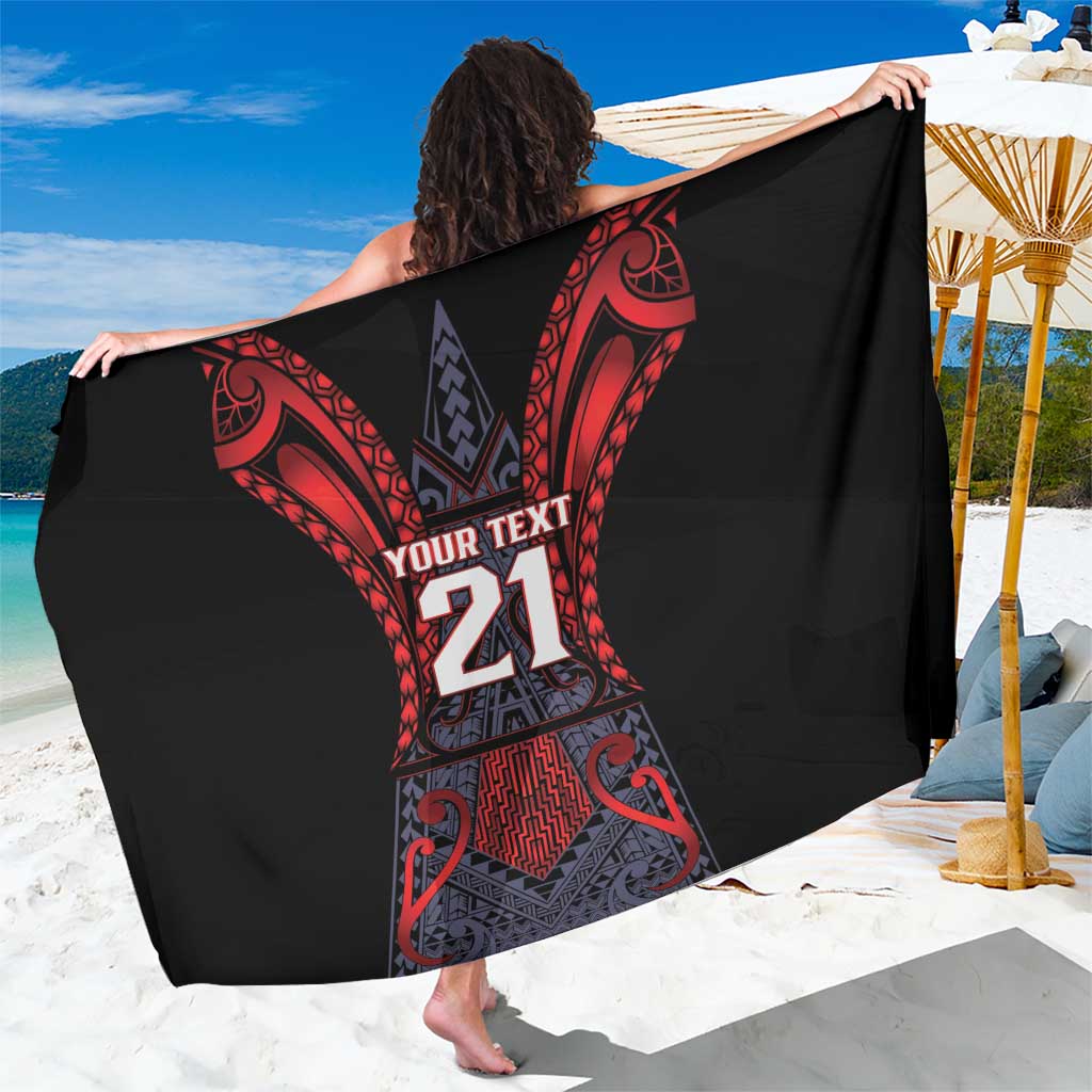 Custom New Zealand Sarong Maori Kiwiana Pattern Tukutuku Motif