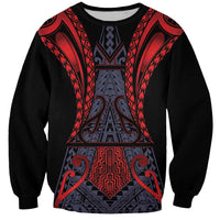 Custom New Zealand Sweatshirt Maori Kiwiana Pattern Tukutuku Motif