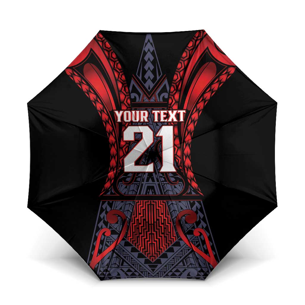 Custom New Zealand Umbrella Maori Kiwiana Pattern Tukutuku Motif