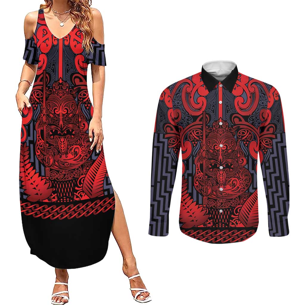 Custom New Zealand Taiaha Maori Couples Matching Summer Maxi Dress and ...