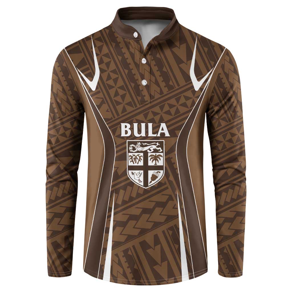 Custom Oceania Football Bula Fiji Button Sweatshirt Polynesian Tribal Pattern