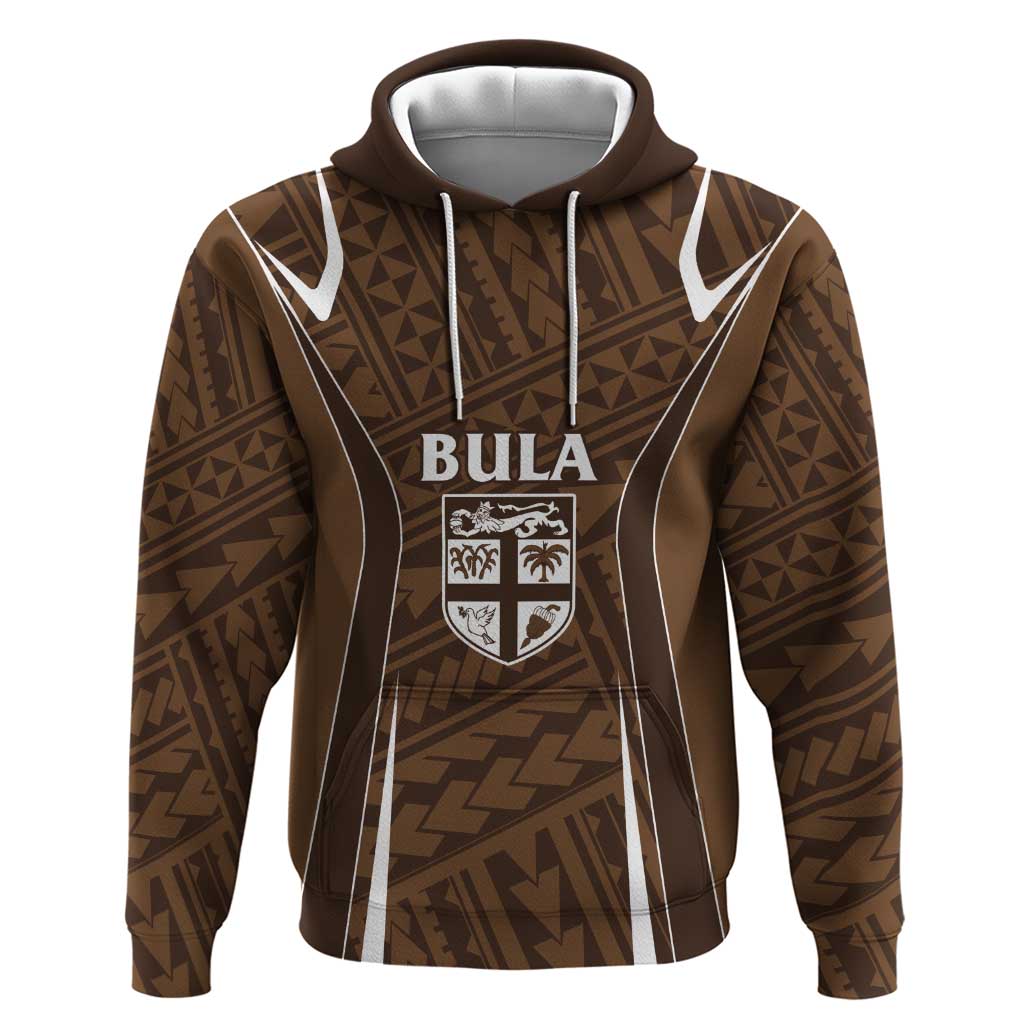 Custom Oceania Football Bula Fiji Hoodie Polynesian Tribal Pattern