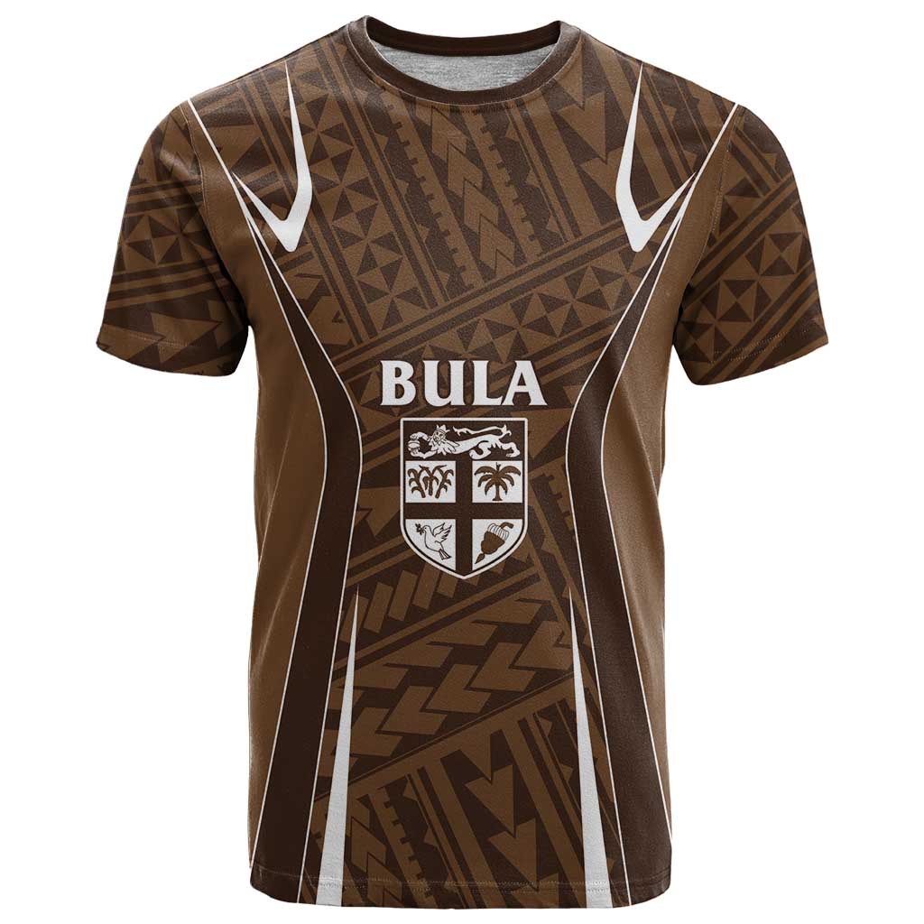 Custom Oceania Football Bula Fiji T Shirt Polynesian Tribal Pattern
