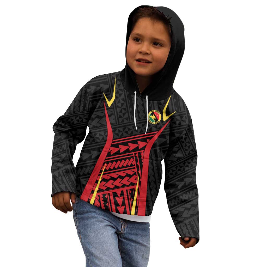 Custom Oceania Football Papua New Guinea Kid Hoodie Polynesian Tribal Pattern LT9 - Polynesian Pride