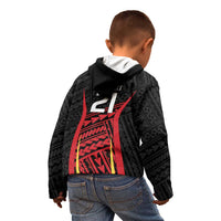 Custom Oceania Football Papua New Guinea Kid Hoodie Polynesian Tribal Pattern LT9 - Polynesian Pride