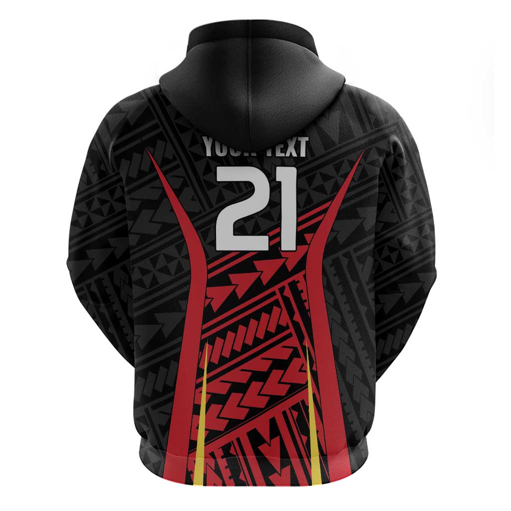 Custom Oceania Football Papua New Guinea Zip Hoodie Polynesian Tribal Pattern LT9 - Polynesian Pride