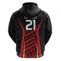 Custom Oceania Football Papua New Guinea Zip Hoodie Polynesian Tribal Pattern LT9 - Polynesian Pride