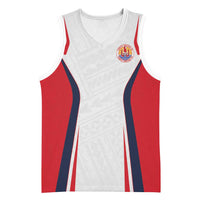 Custom Oceania Football Tahiti Basketball Jersey Polynesian Tribal Pattern LT9 Unisex White - Polynesian Pride
