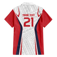 Custom Oceania Football Tahiti Hawaiian Shirt Polynesian Tribal Pattern