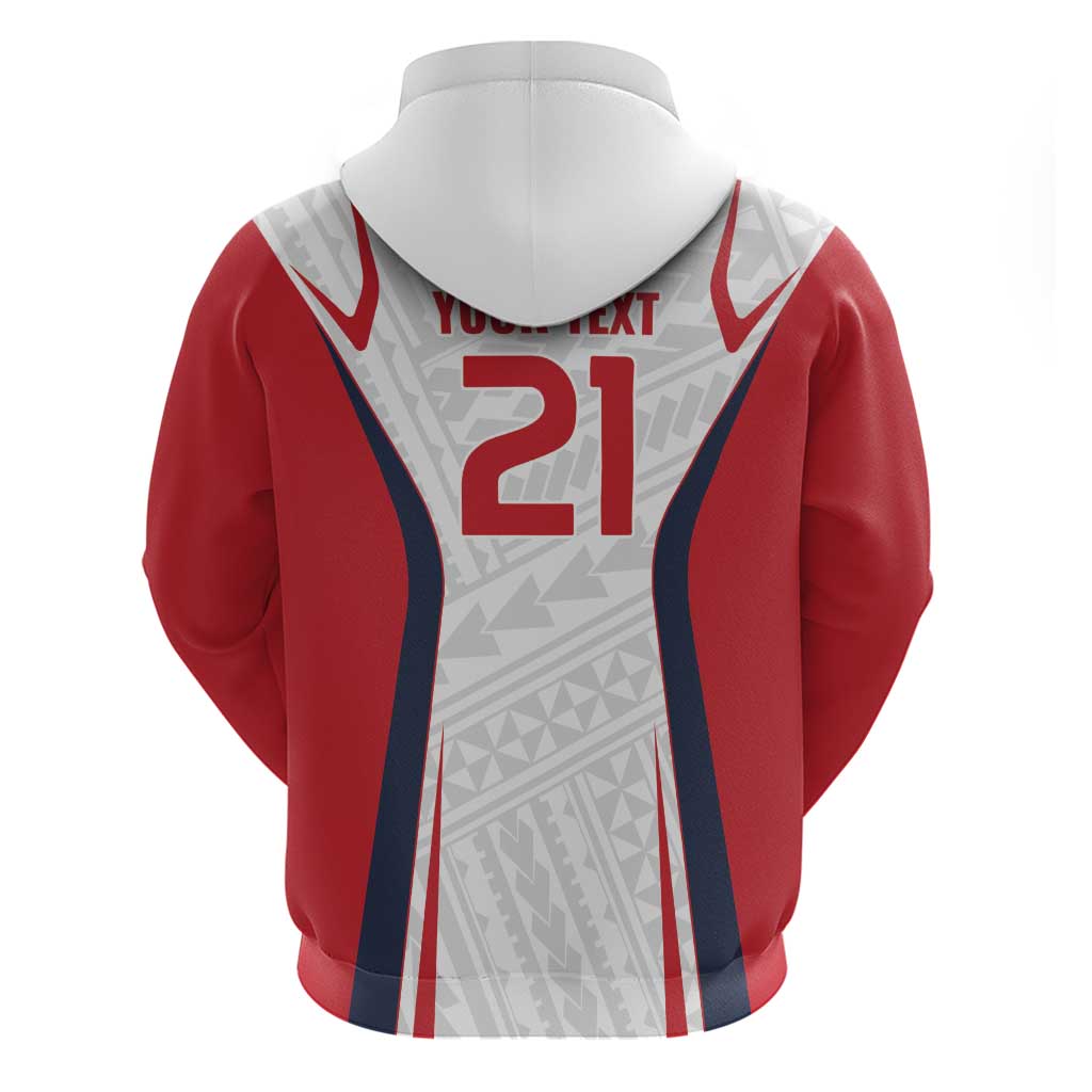 Custom Oceania Football Tahiti Zip Hoodie Polynesian Tribal Pattern LT9 - Polynesian Pride