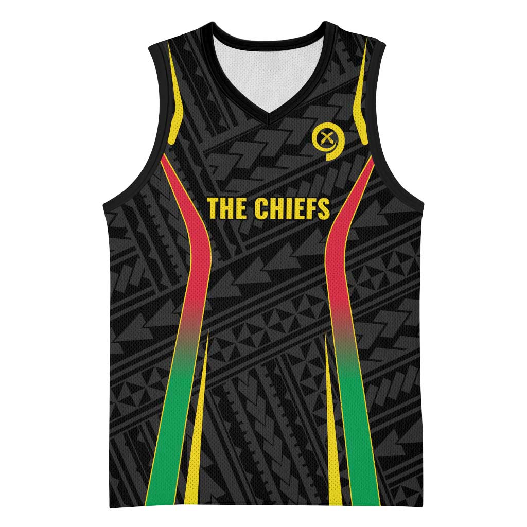 Custom Oceania Football Vanuatu Basketball Jersey Polynesian Tribal Pattern