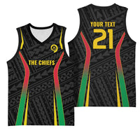 Custom Oceania Football Vanuatu Basketball Jersey Polynesian Tribal Pattern