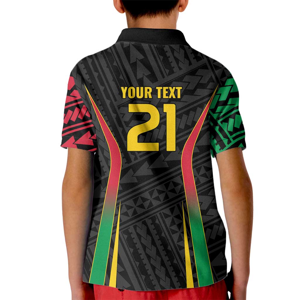 Custom Oceania Football Vanuatu Kid Polo Shirt Polynesian Tribal Pattern LT9 - Polynesian Pride