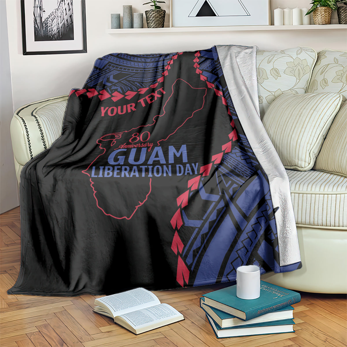 Personalized Guam 80th Anniversary Liberation Day Blanket Guahan Basic Seal