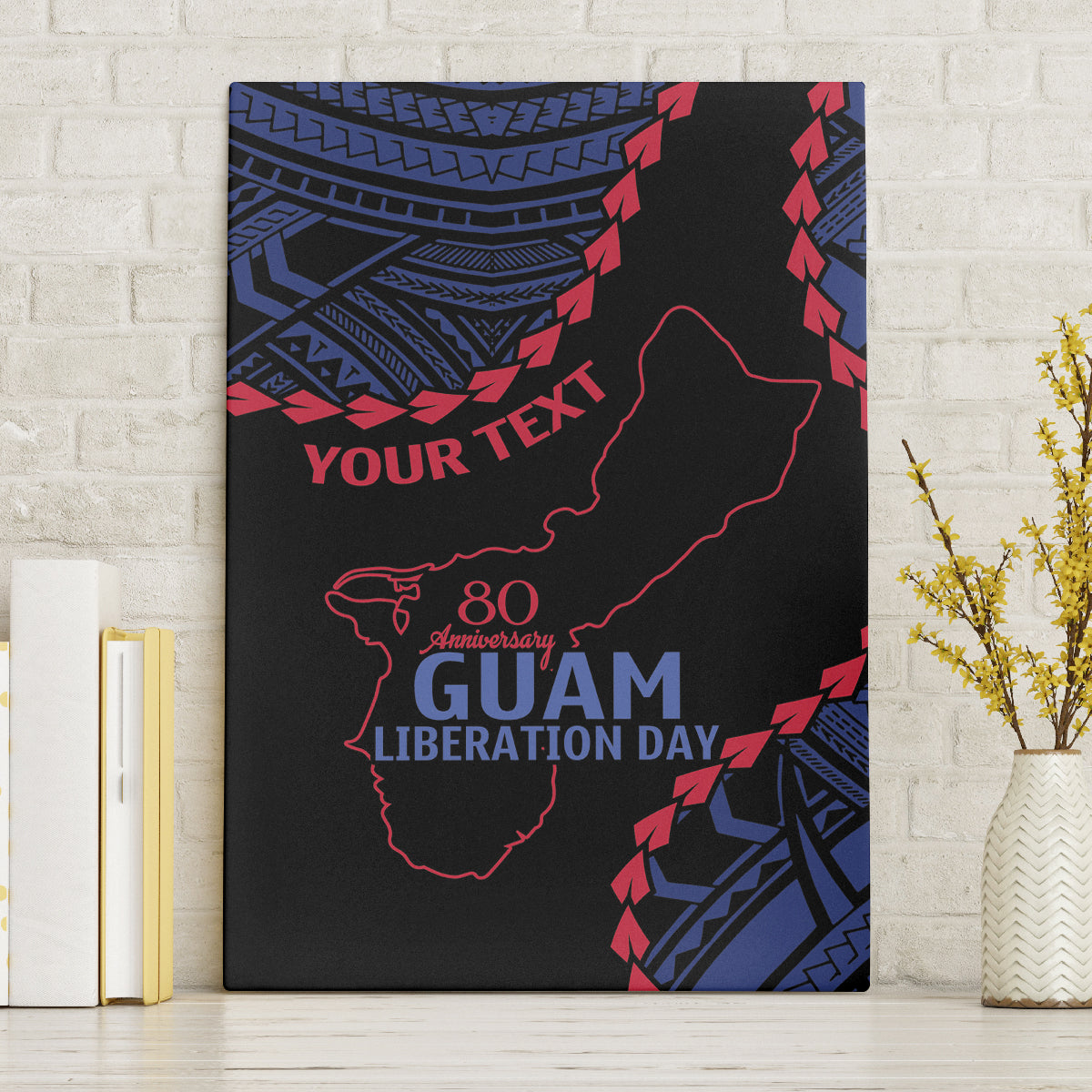 Personalized Guam 80th Anniversary Liberation Day Canvas Wall Art Guahan Basic Seal