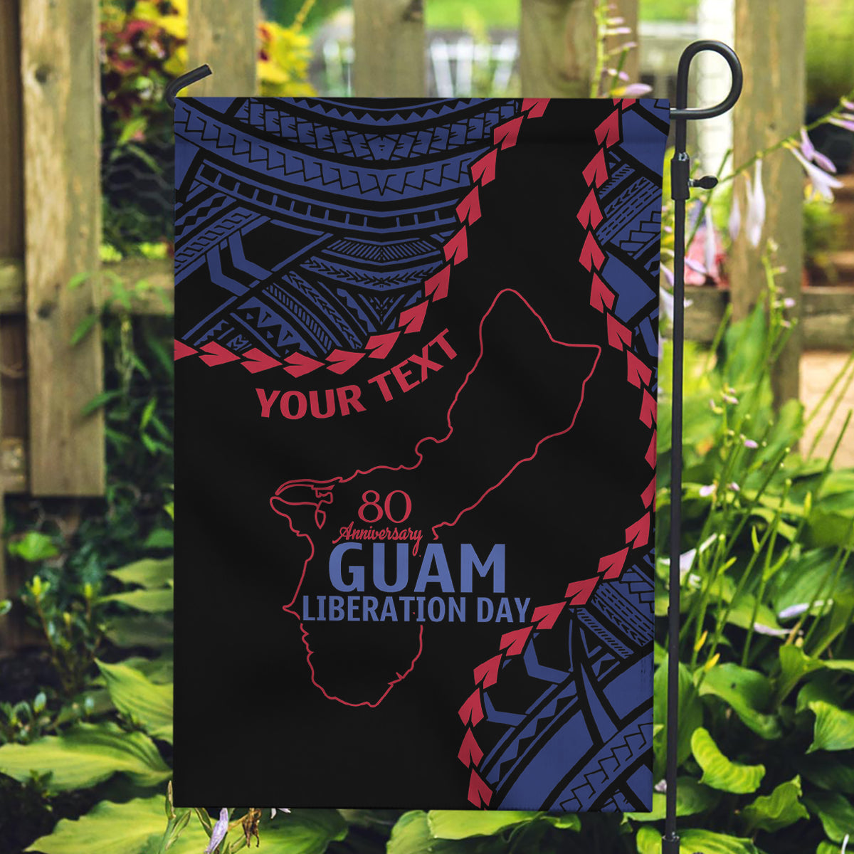 Personalized Guam 80th Anniversary Liberation Day Garden Flag Guahan Basic Seal