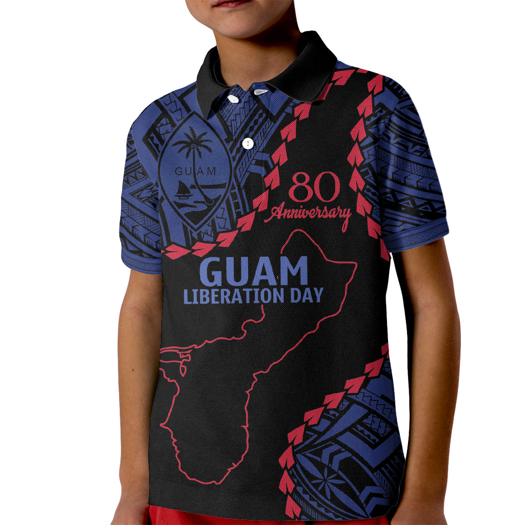 Personalized Guam 80th Anniversary Liberation Day Kid Polo Shirt Guahan Basic Seal
