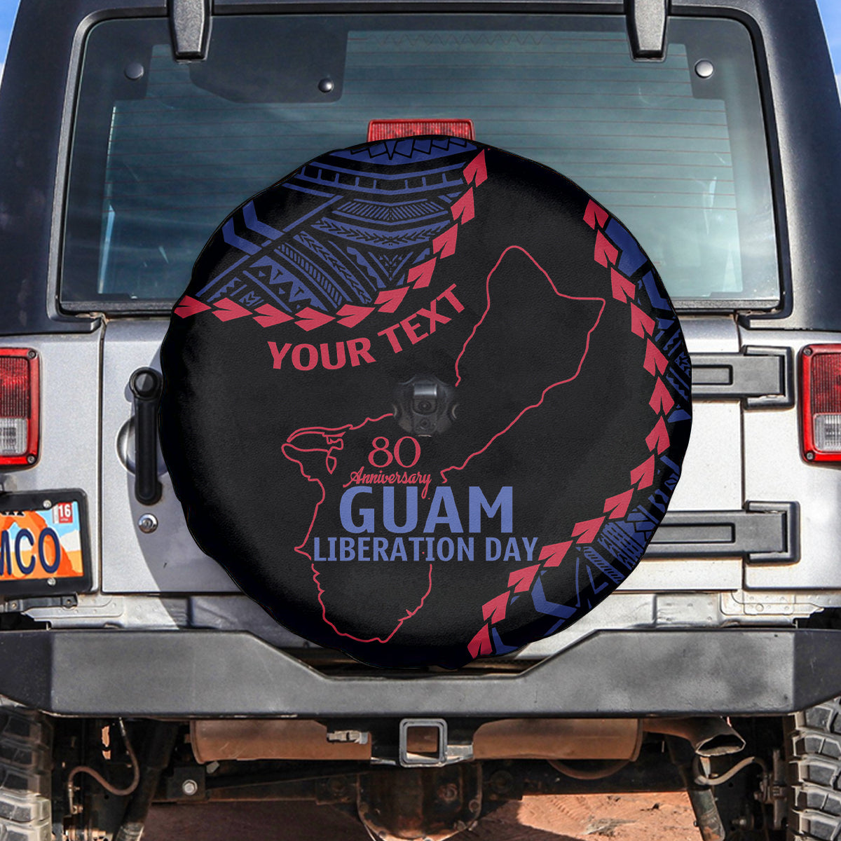 Personalized Guam 80th Anniversary Liberation Day Spare Tire Cover Guahan Basic Seal