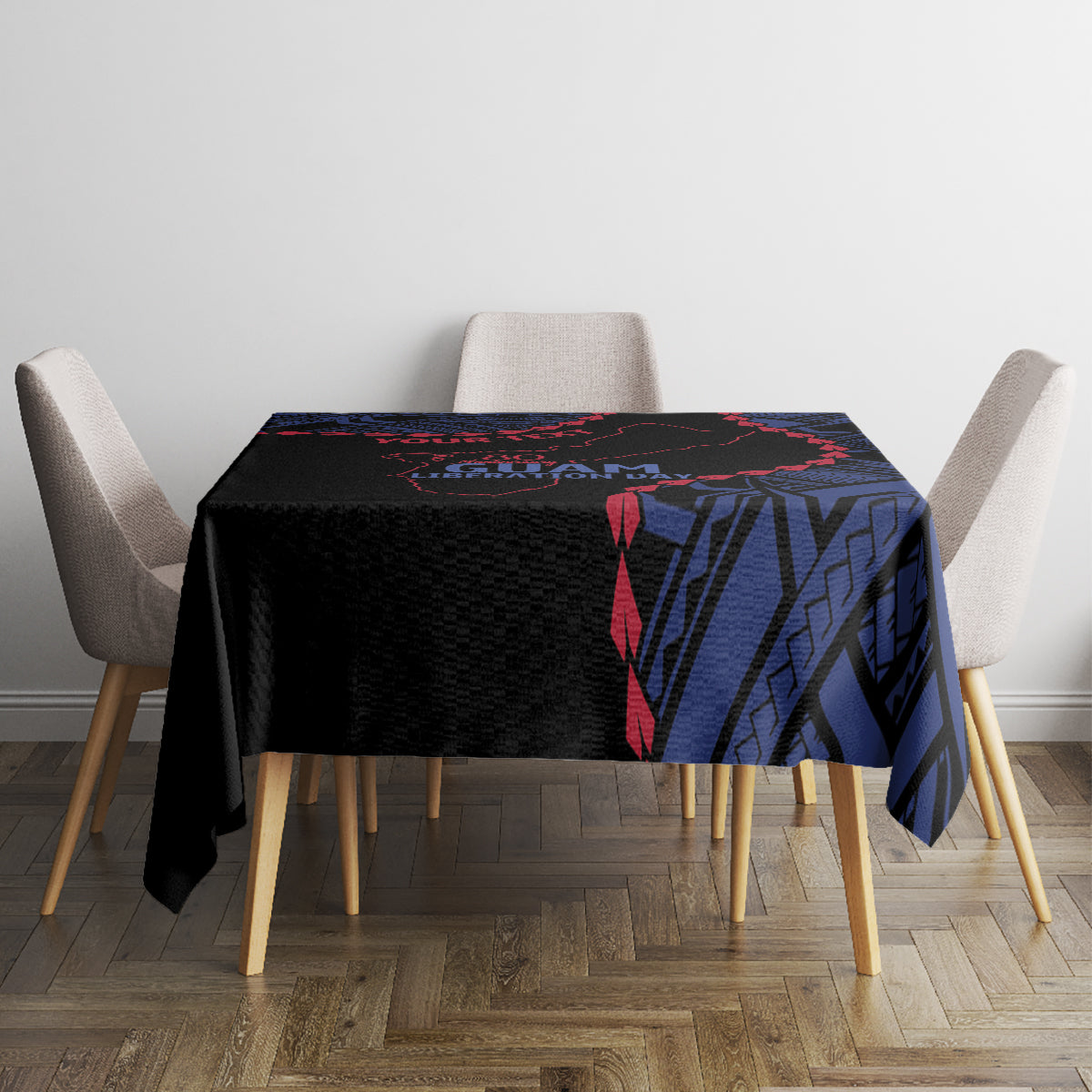 Personalized Guam 80th Anniversary Liberation Day Tablecloth Guahan Basic Seal