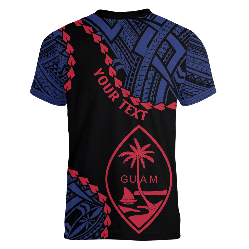 Personalized Guam 80th Anniversary Liberation Day Women V-Neck T-Shirt Guahan Basic Seal