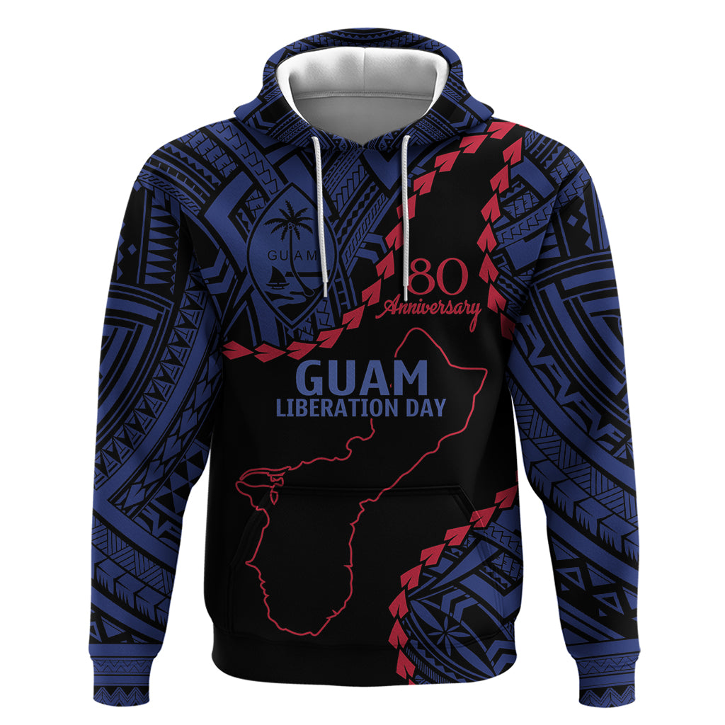 Personalized Guam 80th Anniversary Liberation Day Zip Hoodie Guahan Basic Seal