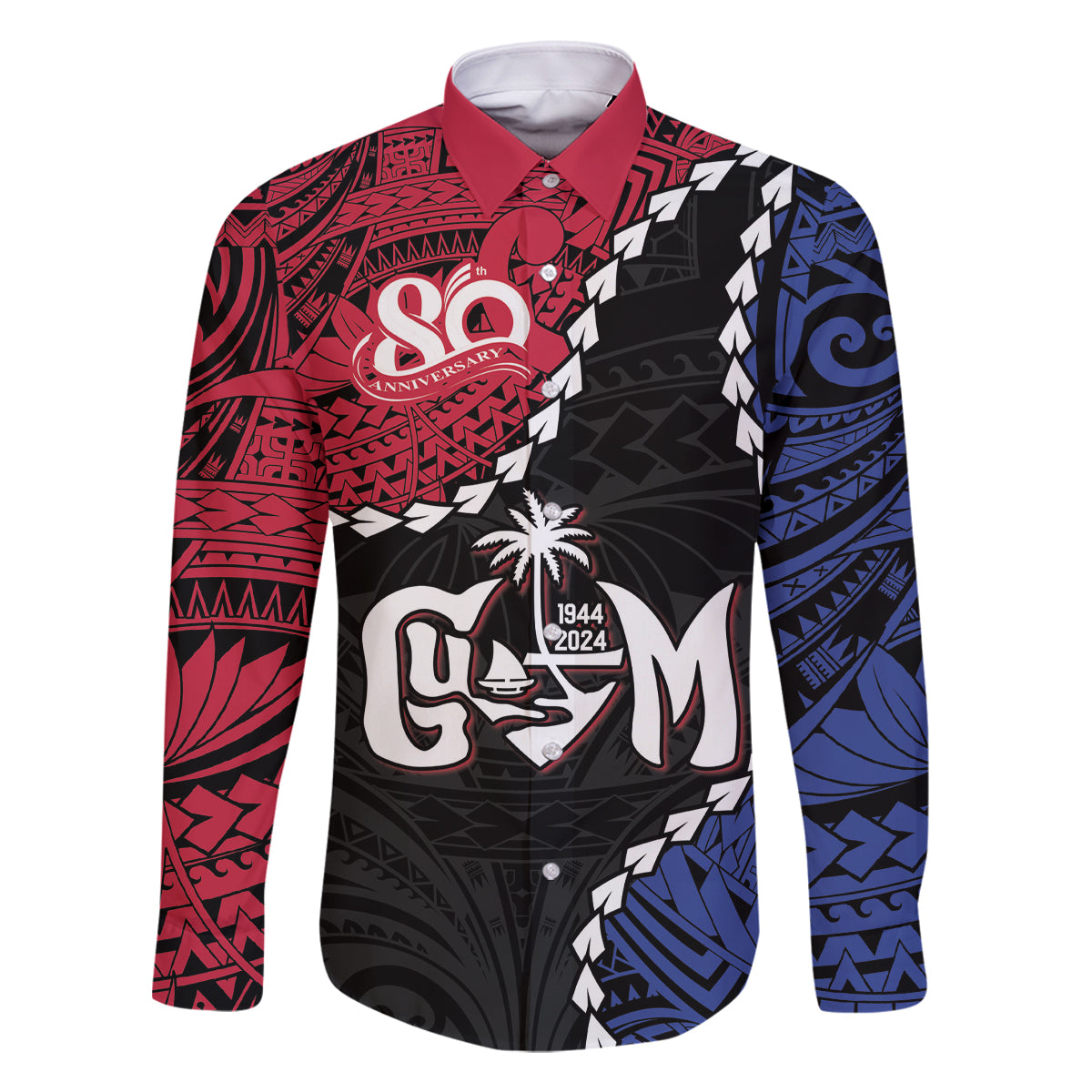 Personalized Guam 80th Anniversary Liberation Day Family Matching Off Shoulder Maxi Dress and Hawaiian Shirt Tano I Man Chamoru Since 1944