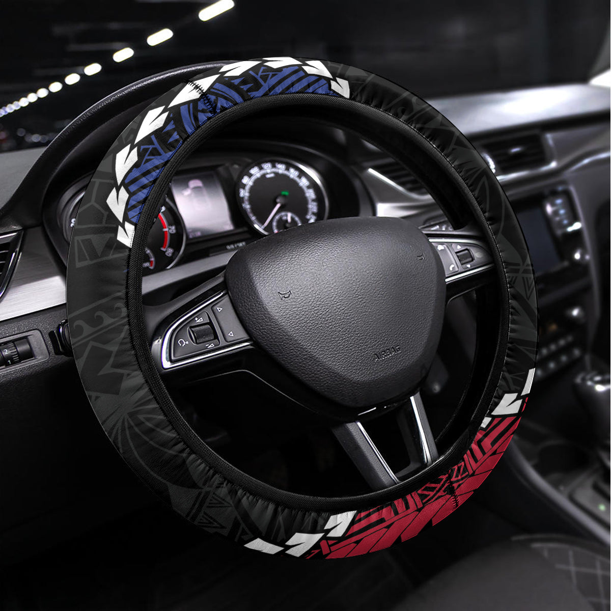 Guam 80th Anniversary Liberation Day Steering Wheel Cover Tano I Man Chamoru Since 1944