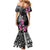 Guahan Puti Tai Nobiu Family Matching Mermaid Dress and Hawaiian Shirt Guam Bougainvillea Flower Art