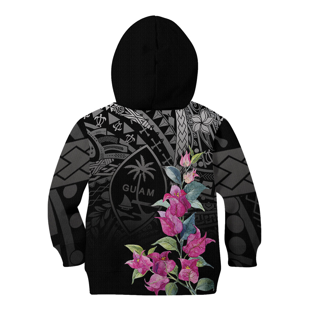 Guahan Puti Tai Nobiu Kid Hoodie Guam Bougainvillea Flower Art