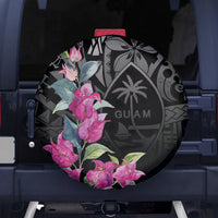 Guahan Puti Tai Nobiu Spare Tire Cover Guam Bougainvillea Flower Art