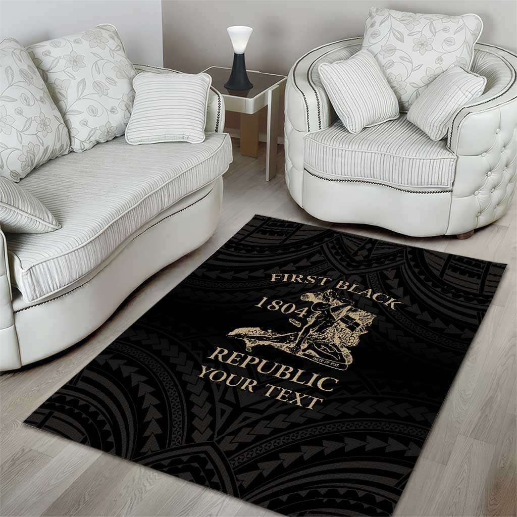 Personalized Haiti First Black Republic Area Rug Negre Marron With Map And Flag