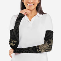 Personalized Haiti First Black Republic Arm Sleeves Negre Marron With Map And Flag - Polynesian Pride