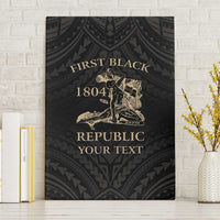 Personalized Haiti First Black Republic Canvas Wall Art Negre Marron With Map And Flag