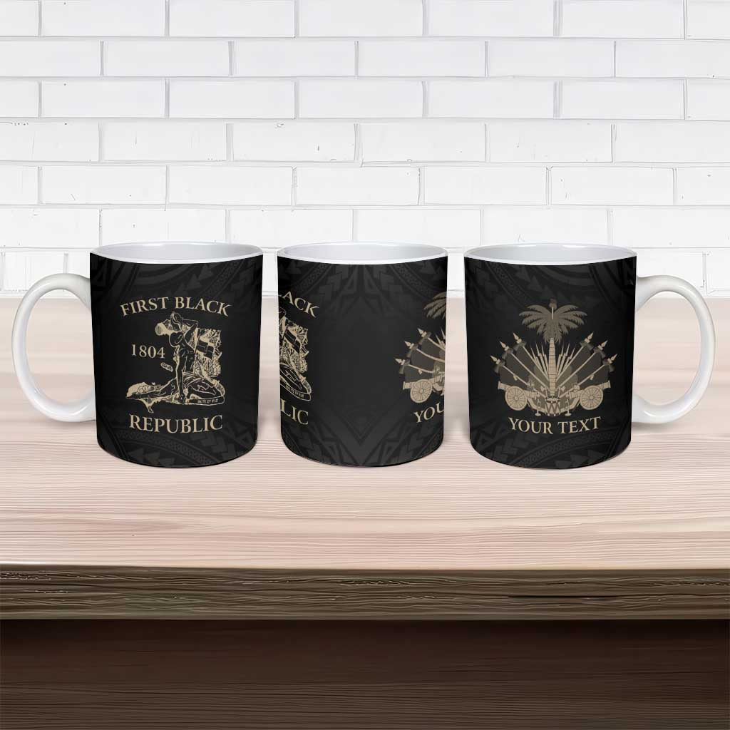 Personalized Haiti First Black Republic Ceramic Mug Negre Marron With Map And Flag - Polynesian Pride