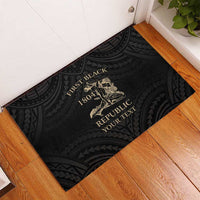 Personalized Haiti First Black Republic Rubber Doormat Negre Marron With Map And Flag LT9 - Polynesian Pride