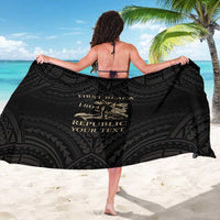 Personalized Haiti First Black Republic Sarong Negre Marron With Map And Flag